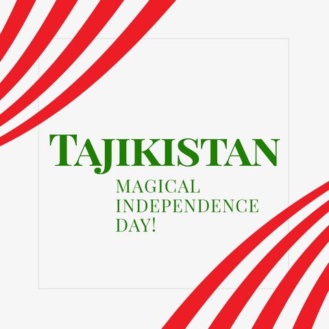 Tajikistan Independence Day Celebration Banner with Text and Stripes - Download Free Stock Templates Pikwizard.com