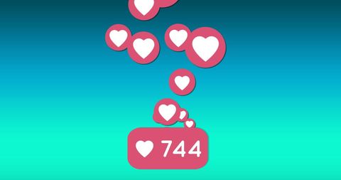 Growing Social Media Engagement with Heart Icons and Counters - Download Free Stock Images Pikwizard.com