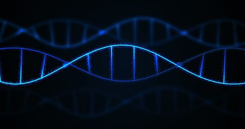 Glowing Digital DNA Strands on Black Background - Download Free Stock Images Pikwizard.com