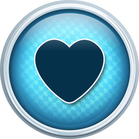 Transparent Blue Heart Icon with Circular Frame Design - Download Free Stock Videos Pikwizard.com