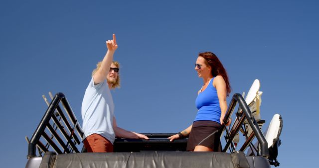 Couple Enjoys Sunny Day Outdoor Adventure - Download Free Stock Images Pikwizard.com