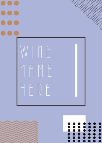Minimalist Wine Label Design with Geometric Elements - Download Free Stock Templates Pikwizard.com