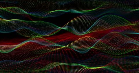 Vibrant Abstract Waves on Black Background - Download Free Stock Images Pikwizard.com