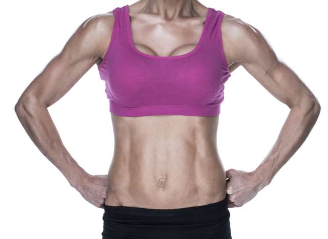 Female Bodybuilder Posing in Pink Top with Hands on Hips Transparent Background - Download Free Stock Videos Pikwizard.com