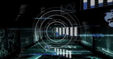 Futuristic Data Analysis and Digital Interface Animation