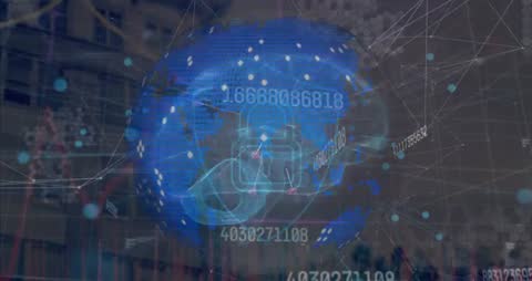 Futuristic Brain Network with Digital Lock