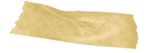 Beige masking tape strip torn on transparent background