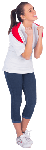 joyful supporter in transparent sportswear cheering enthusiastically - Download Free Stock Videos Pikwizard.com