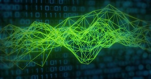 Abstract Binary Coding with Digital Connections for Data Processing - Download Free Stock Images Pikwizard.com