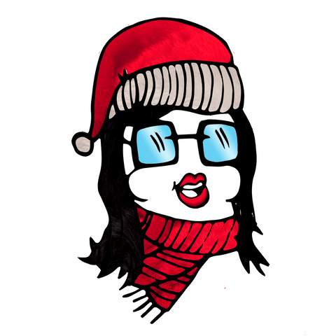 Transparent Happy Woman with Santa Hat and Glasses - Download Free Stock Videos Pikwizard.com