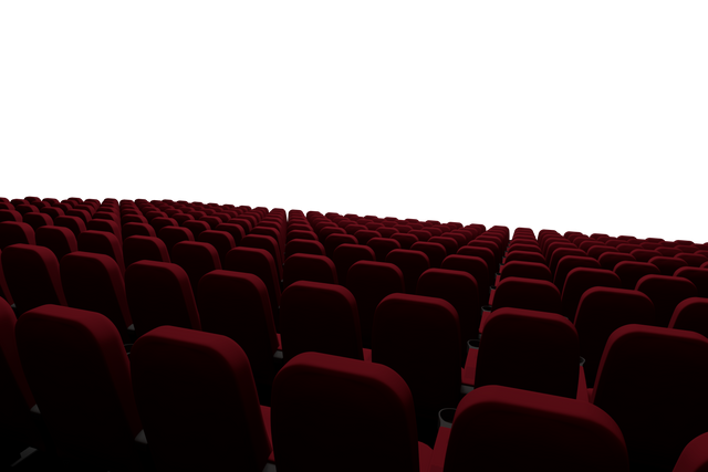 Cinema Red Auditorium Seats on Transparent Background Representing Comfort and Entertainment - Download Free Stock Videos Pikwizard.com