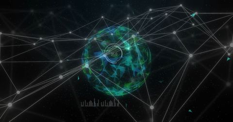 Futuristic Digital Global Network Connection Visualization - Download Free Stock Images Pikwizard.com