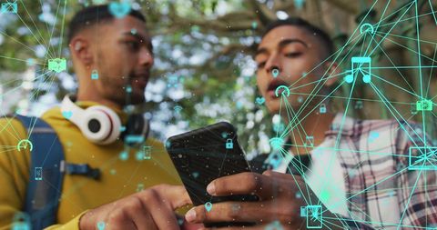 Young Adults Engaging with Digital Connections via Smartphone