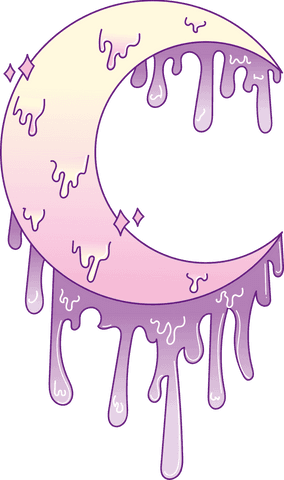 violet dripping crescent moon on transparent background - Download Free Stock Videos Pikwizard.com