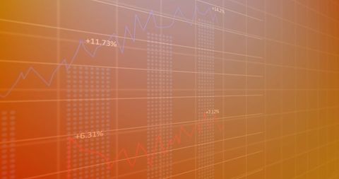 Statistical Data on Orange Gradient Background - Download Free Stock Images Pikwizard.com
