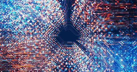 Futuristic Circuit Board with Vibrant Artificial Intelligence Connections - Download Free Stock Images Pikwizard.com