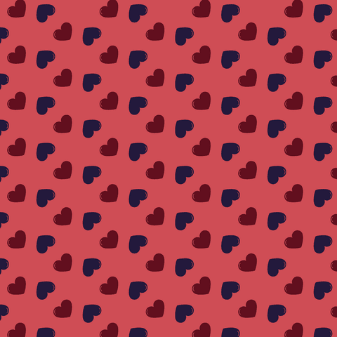 Romantic hearts pattern with transparent effect