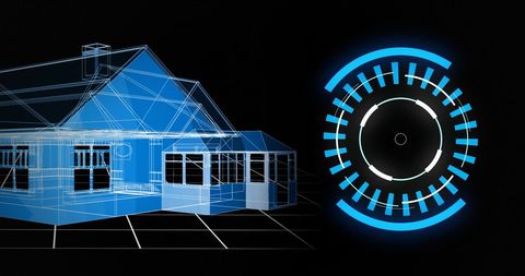 Digital 3D House Design with Data Processing Interface
