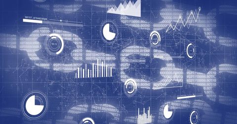 Digital interface displaying cyber security analysis and network connections