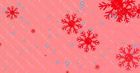 Festive Red Snowflakes on Pink Background - Download Free Stock Images Pikwizard.com