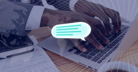 Business Professional Using Laptop for Digital Communication