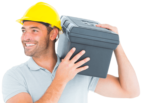 confident engineer carrying transparent toolbox on shoulder smiling - Download Free Stock Videos Pikwizard.com