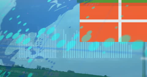 Falling Banknotes Over Sales Analytics Background