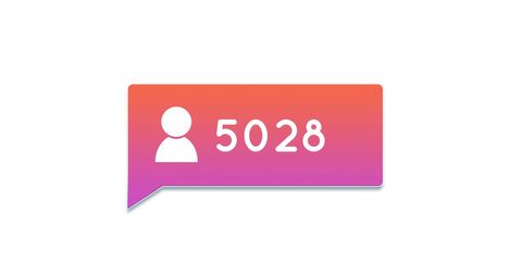 Social Media Followers Notification Label on White - Download Free Stock Images Pikwizard.com