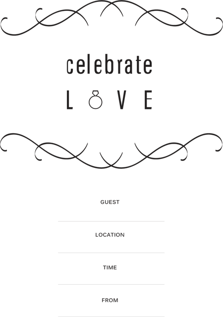 Celebrate Love Transparent Wedding and Engagement Invitation Template - Download Free Stock Videos Pikwizard.com