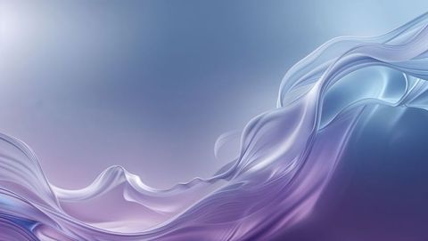 Translucent ribbons creating flowing waves on abstract canvas