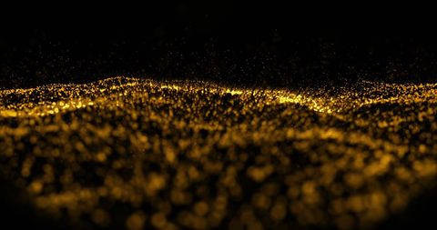 golden particle wave abstraction with dynamic illumination - Download Free Stock Images Pikwizard.com