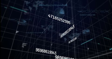 Dynamic Numbers Transforming in Abstract Digital Space - Download Free Stock Images Pikwizard.com
