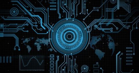 Futuristic Digital Interface with Global Technology Visualization - Download Free Stock Images Pikwizard.com