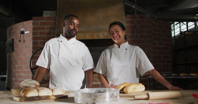 Diverse Bakers Enjoying Successful Day in Rustic Bakery - Download Free Stock Images Pikwizard.com