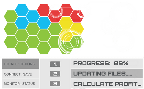 Colorful Hexagon Data Loading on Transparent Interface - Download Free Stock Videos Pikwizard.com