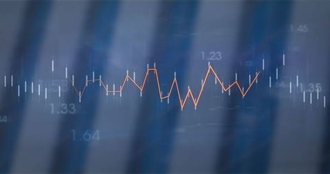 Abstract Financial Data Amidst Striped Patterns