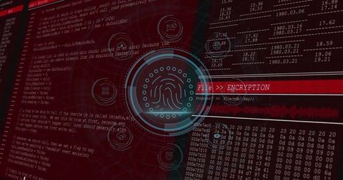 Digital Fingerprint Scanner with Encryption Sequence Overlay