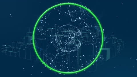 Futuristic Global Technology Interface Background