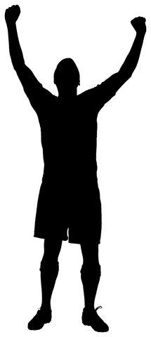 Transparent Silhouette Vector of Male Football Player