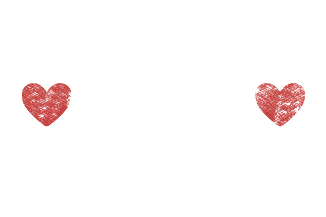 J'aime Maman Mother's Day Message with Hearts Transparent Background - Download Free Stock Videos Pikwizard.com