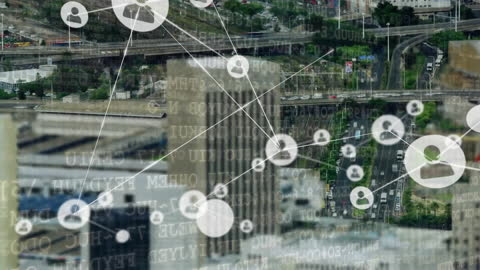 Modern City Network Connections Overlay