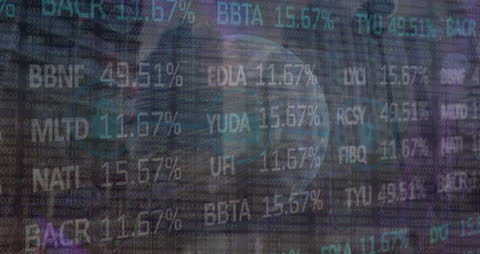 Digital Financial Data Globe and Cityscape Concepts