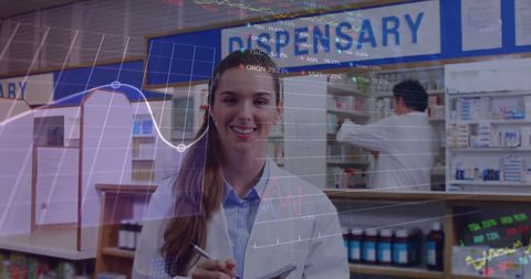 young pharmacist analyzing global pharmaceutical data trends - Download Free Stock Images Pikwizard.com