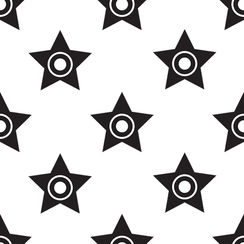 seamless black star pattern on transparent background with circles - Download Free Stock Videos Pikwizard.com