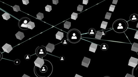 Digital Network Connections with Simplified User Icons