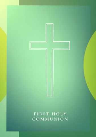 modern invitation design for first holy communion - Download Free Stock Templates Pikwizard.com