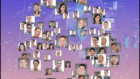 Digital Network and Communication Concept with Diverse People Overlay