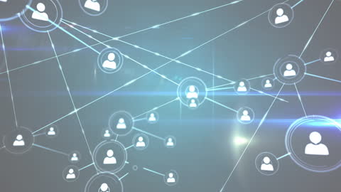 Digital Connection Network with People Icons