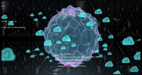 cloud computing networks and digital data flow visualization - Download Free Stock Images Pikwizard.com