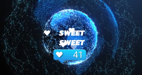 Digital Connection and Social Media Interactions Concept